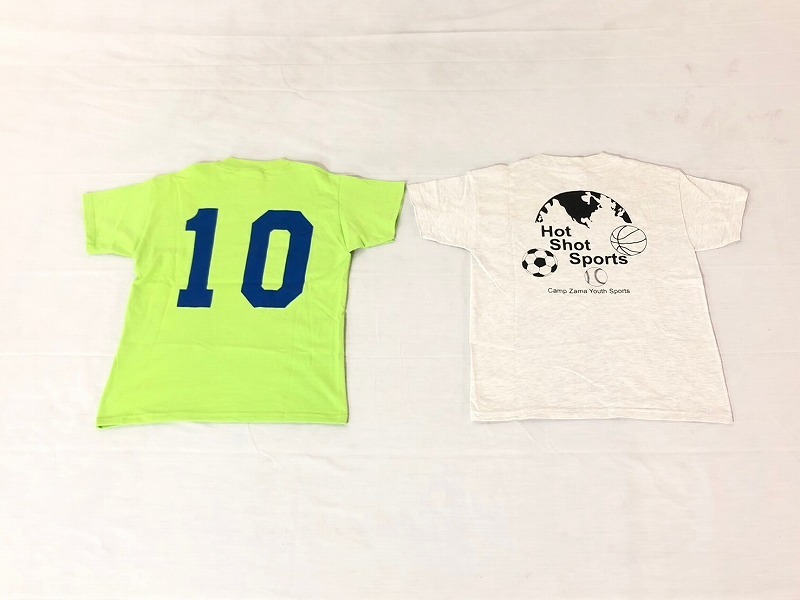 【米軍放出品】Tシャツ 12枚(グリーン9枚/グレー3枚) Sサイズ 子供用 キャンプ座間 ドッジボール (80) ☆BC13IK-W#24の画像3