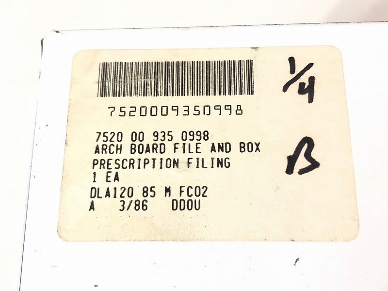 【米軍放出品】2穴アーチファイル 2個 収納ボックス付き 2穴ファイルボード メモ書き/レシート整理 (80) ☆BC21TK-W#24の画像10