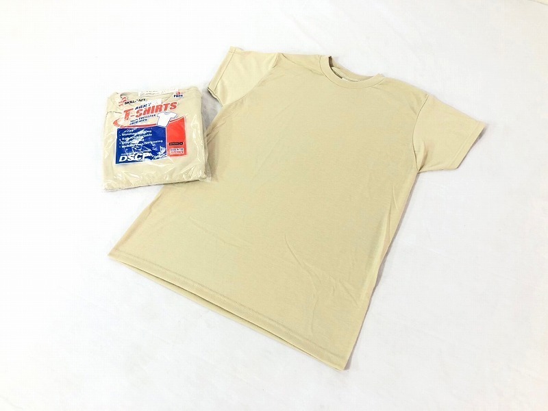 【米軍放出品】未使用品 DSCP アーミーTシャツ 3枚 Lサイズ デザートサンド SKILCRAFT (60) ☆CD8Oの画像1