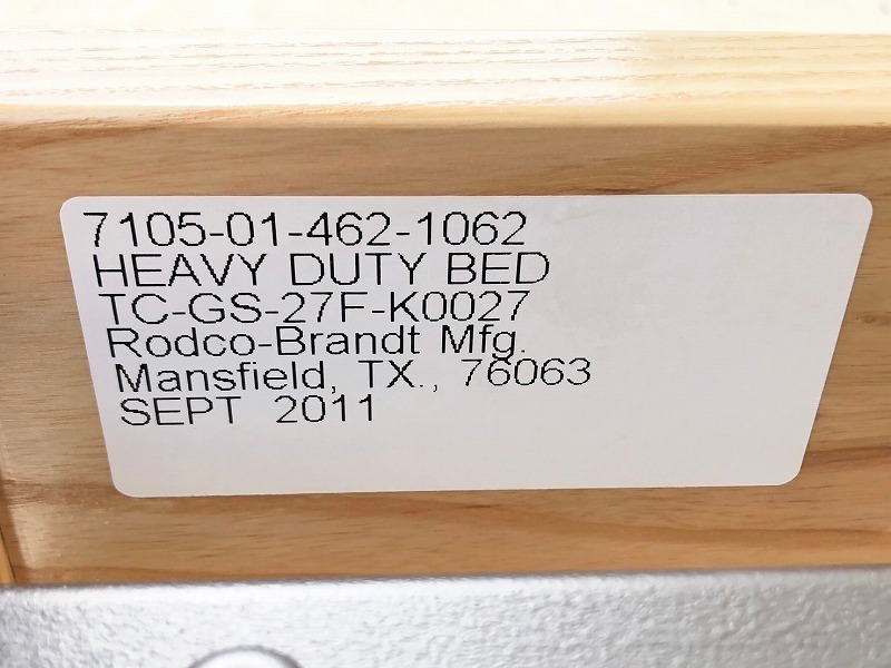 【米軍放出品】未使用品 シングルベッド 木製 ナチュラルオーク ベッドフレーム Rodco-Brandt ☆BD17HM-W#24の画像8