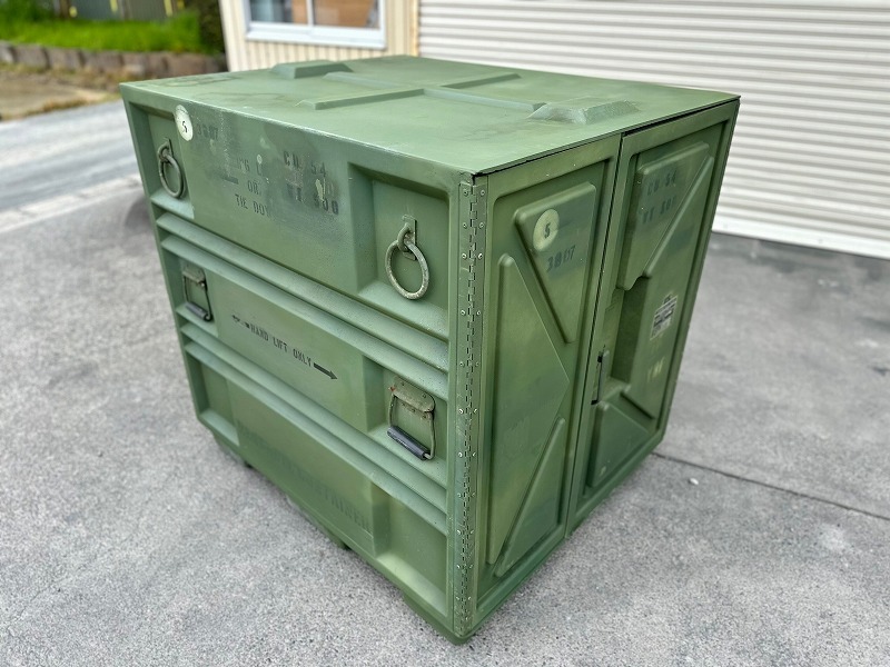 【米軍放出品】ミニコンテナ 道具箱 工具箱 サバゲー ミリタリー USMC PALCON 世田谷ベース 秘密基地 収納庫 物置(E)☆KD29CM-W＃24_画像10