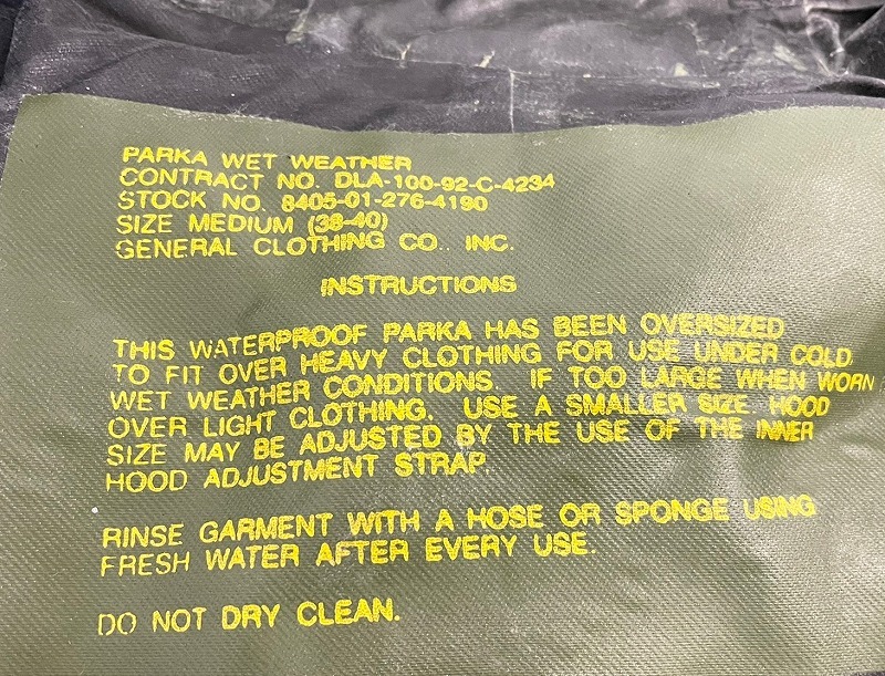  free shipping the US armed forces discharge goods unused goods rainwear top and bottom set M size rain Parker rain pants Kappa rainwear camp outdoor (80)CD27C