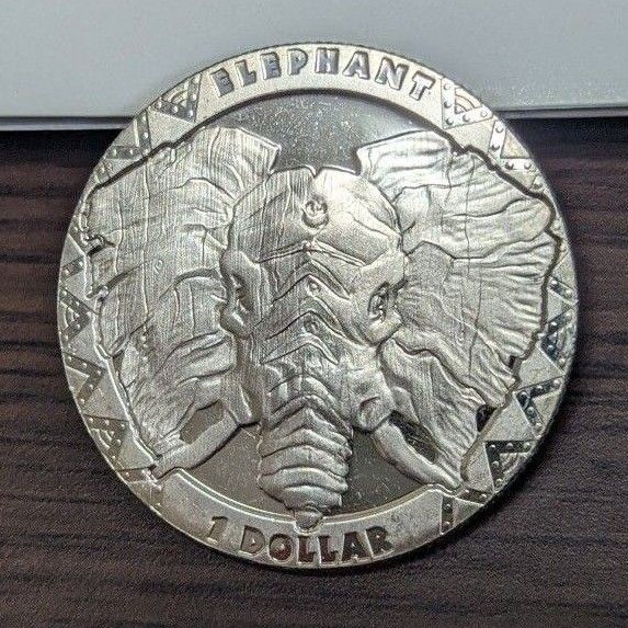 シエラレオネ 記念硬貨 ゾウ 大型 1ドル アフリカ レア コイン 非流通コイン 象 s1051