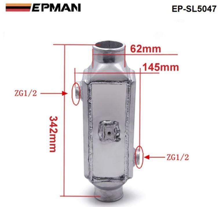 汎用　水冷インタークーラー　差し込み径62mm　 EP-SL5047_画像3