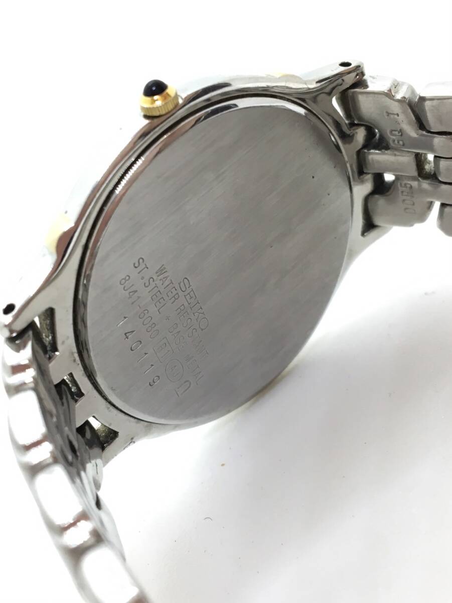 【120円】 SEIKO セイコー 腕時計 8J41-6080 ドルチェ クオーツ 不動品_画像4