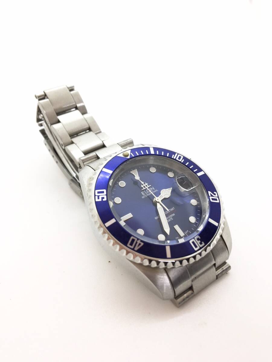  【120円】 ELGIN エルジン 腕時計 FK-531 自動巻き リューズはずれ 稼働品の画像1