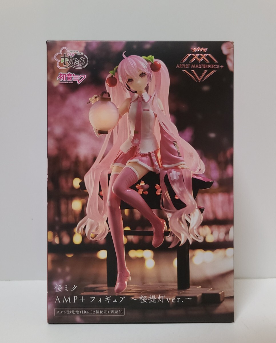 ★未開封★ 桜ミク AMP+ フィギュア -桜提灯ver.- 初音ミク タイトー【定形外510円発送可】_画像1