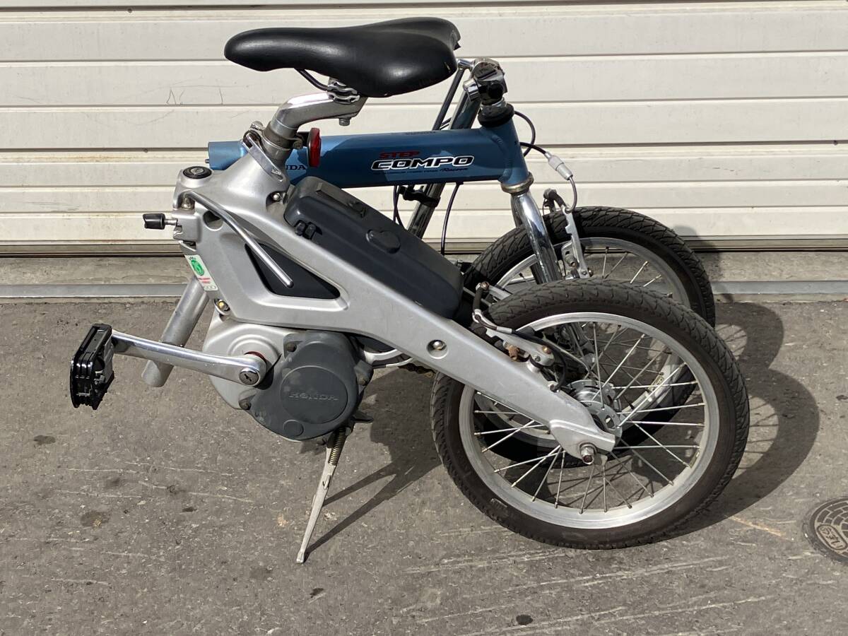  Sapporo departure * there is no highest bid![ rare! operation OK!] folding electromotive bicycle Honda STEP COMPO 16 -inch tire outright sales!