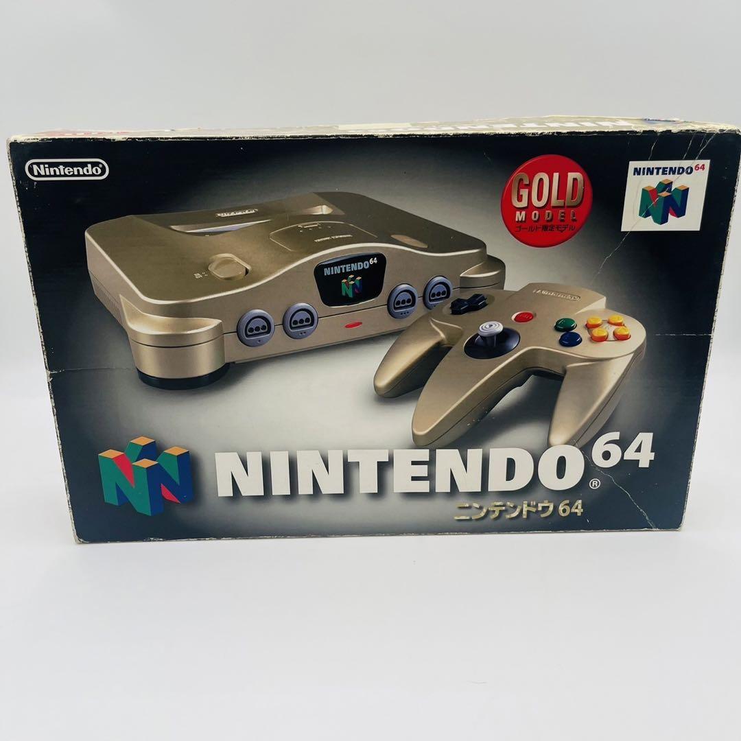 希少】ニンテンドー 64 本体 ゴールド トイザらス限定 箱付き 希少】ニンテンドー 64 本体 ゴールド トイザらス限定 箱付き
