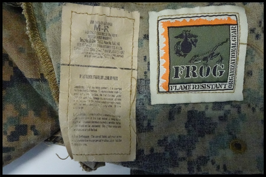 東京)米軍放出品 FROG コンバットシャツ/パンツ M-R 上下セット ウッドランドマーパットの画像9