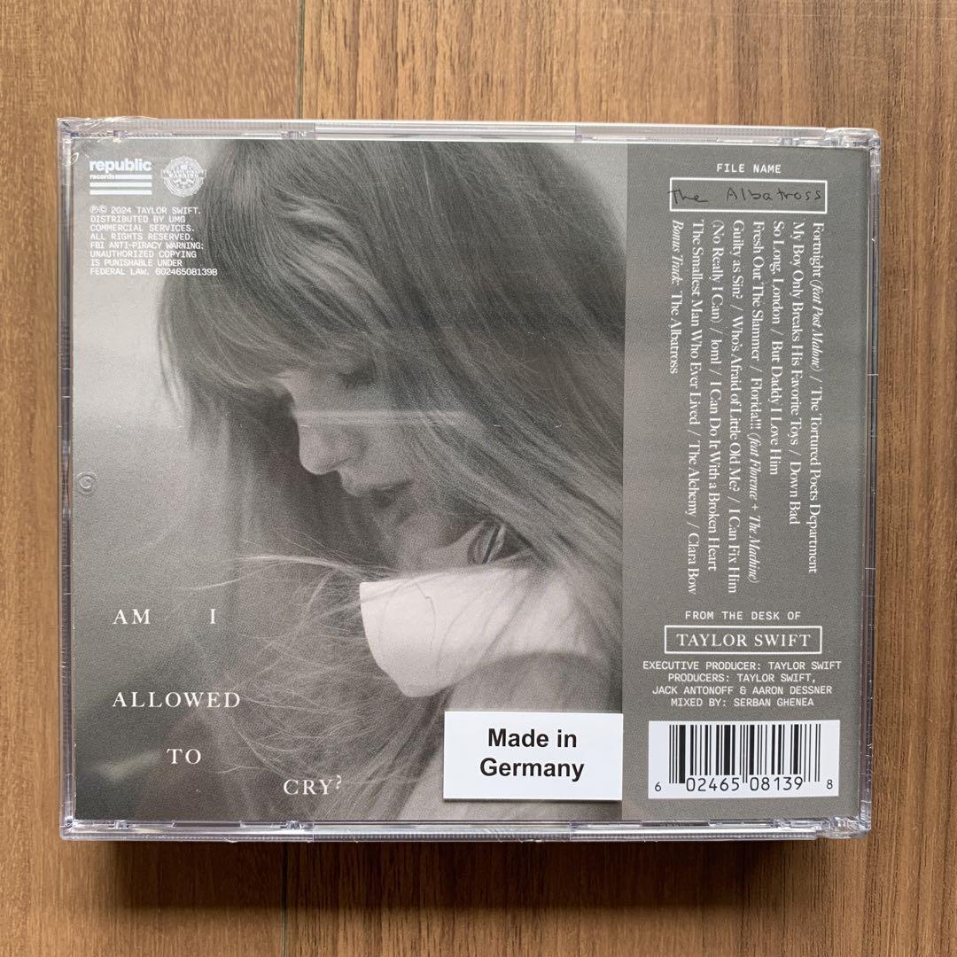 Taylor Swift テイラー・スウィフト TTPD THE TORTURED POETS DEPARTMENT Collector's Edition Deluxe ''The Albatross'' 豪華版CD v3の画像2