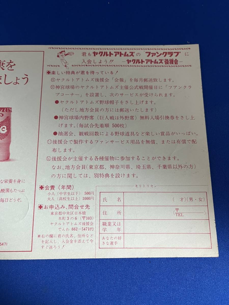 ♪♪ヤクルトアトムズ ステッカー シール 詳細不明 未使用品 ヤクルトアトムズ後援会♪♪の画像7