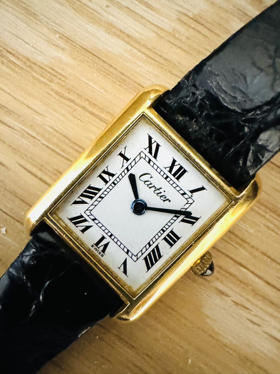  Cartier pre Must Tank механический завод работа товар женский 