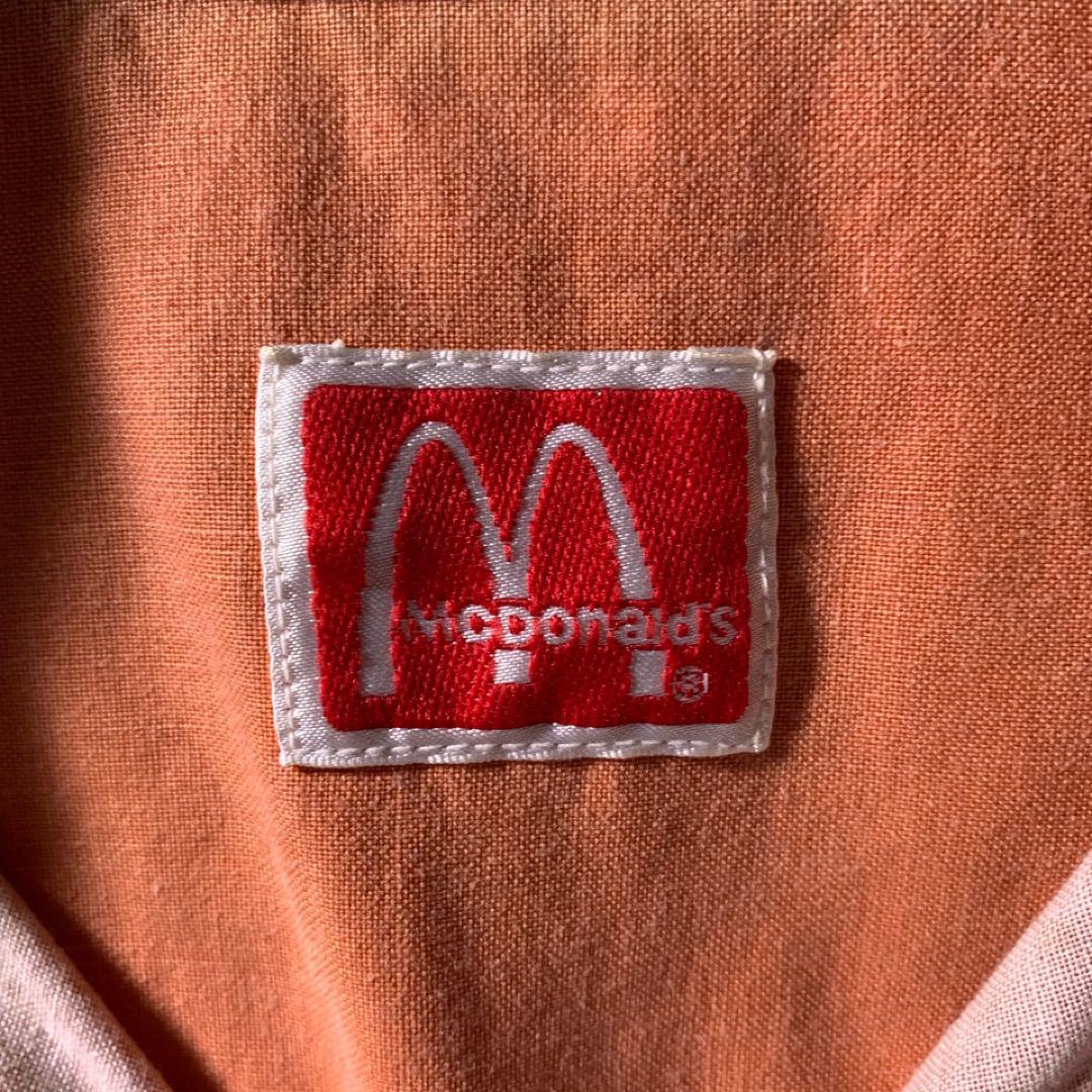 90s US古着 McDonald's マクドナルド 企業 刺繍 ワークシャツ
