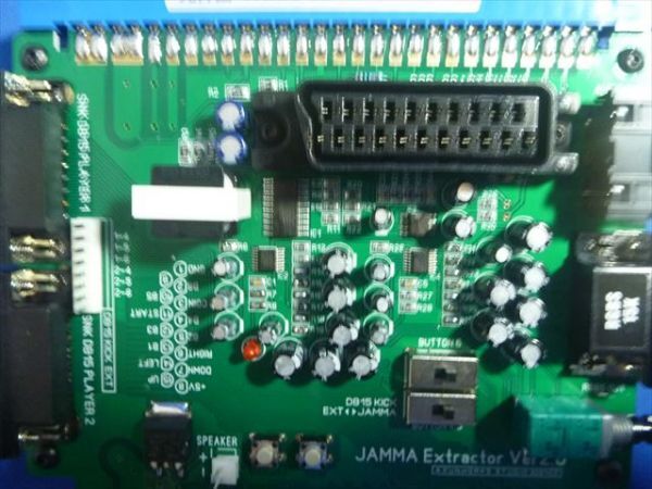 JAMMA多機能ボード、基板とコントロールボックスや筐体の間に連結、録画録音、キャプチャー、OSSCなどに　操作系も信号抽出,ゲーム配信_画像6