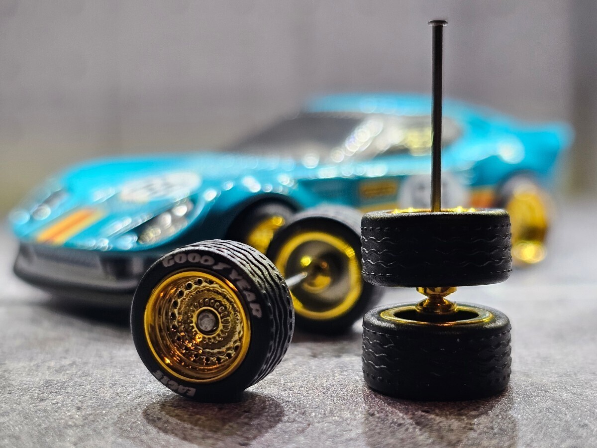 【3インチ 1/64に最適！】カスタムホイール custom wheels ホットウィール Hotwheel ホワイトレター入 リアルライダー ゴムタイヤ hpssc 5の画像1