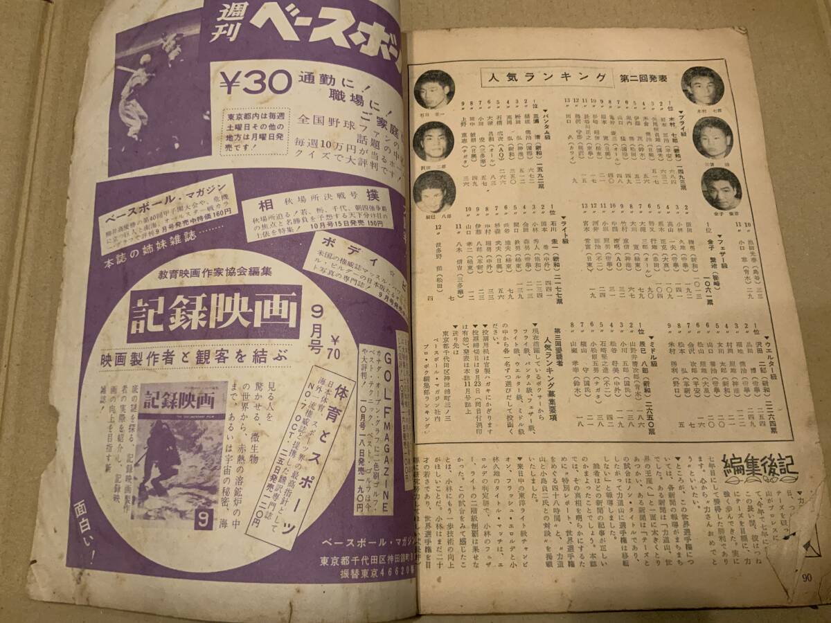 昭和33年「プロレス&ボクシング」10月号 力道山 レトロ 1958年の画像9