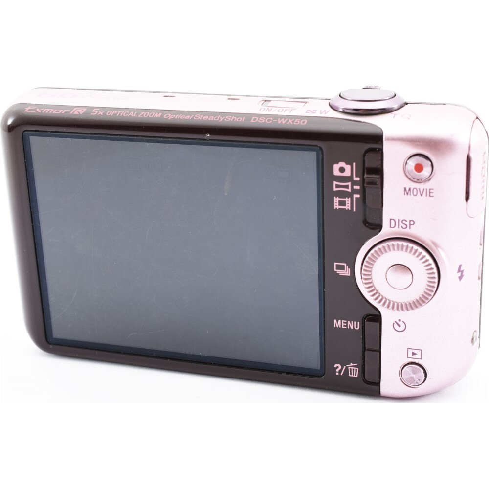 Sony ソニー サイバーショット DSC-WX50 ピンク コンパクトデジタルカメラ SDカード付き【中古】_画像3