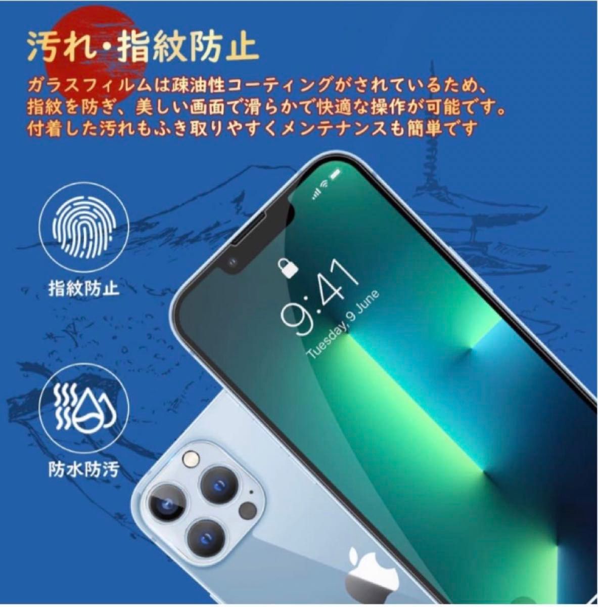 iPhone14ProMaxガラスフィルム【2枚】+カメラフィルム【2枚】001