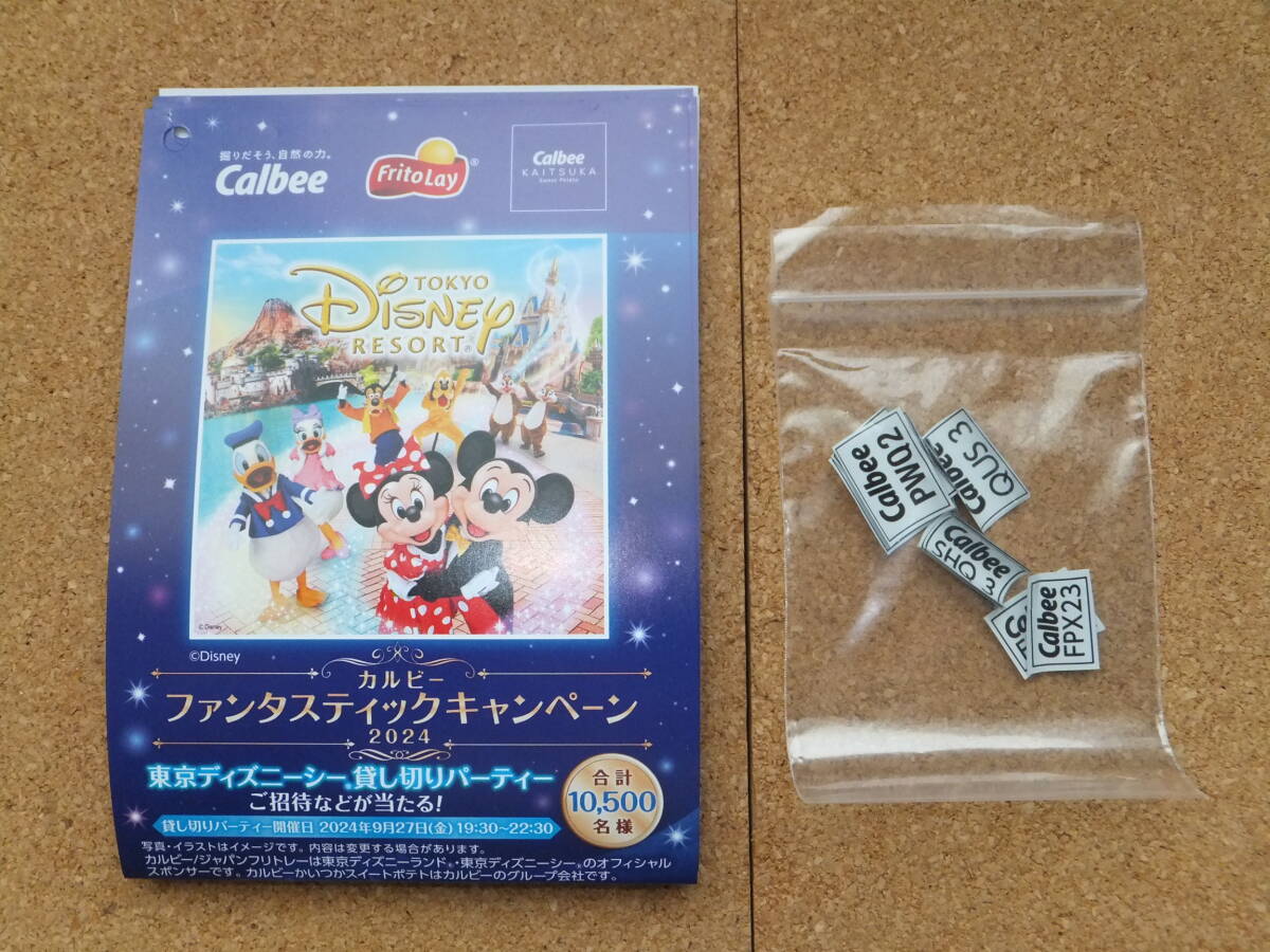 Calbee カルビー 点数 90点 応募券 応募はがき3枚付 ファンタスティックキャンペーン 2024 東京ディズニーシー 貸し切りパーティーご招待⑨_画像10