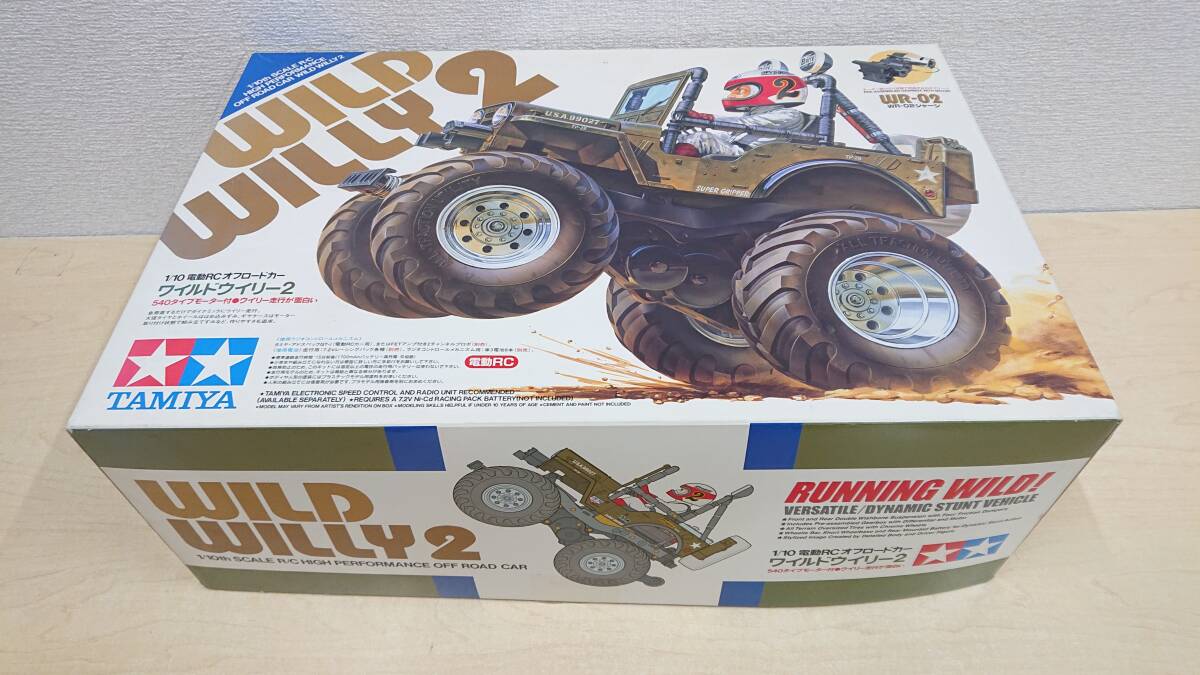 【中古・未組み立て】：1/10 ワイルドウイリー2 電動RCカーシリーズ No.242 組み立てキット 58242 (20240416)の画像1