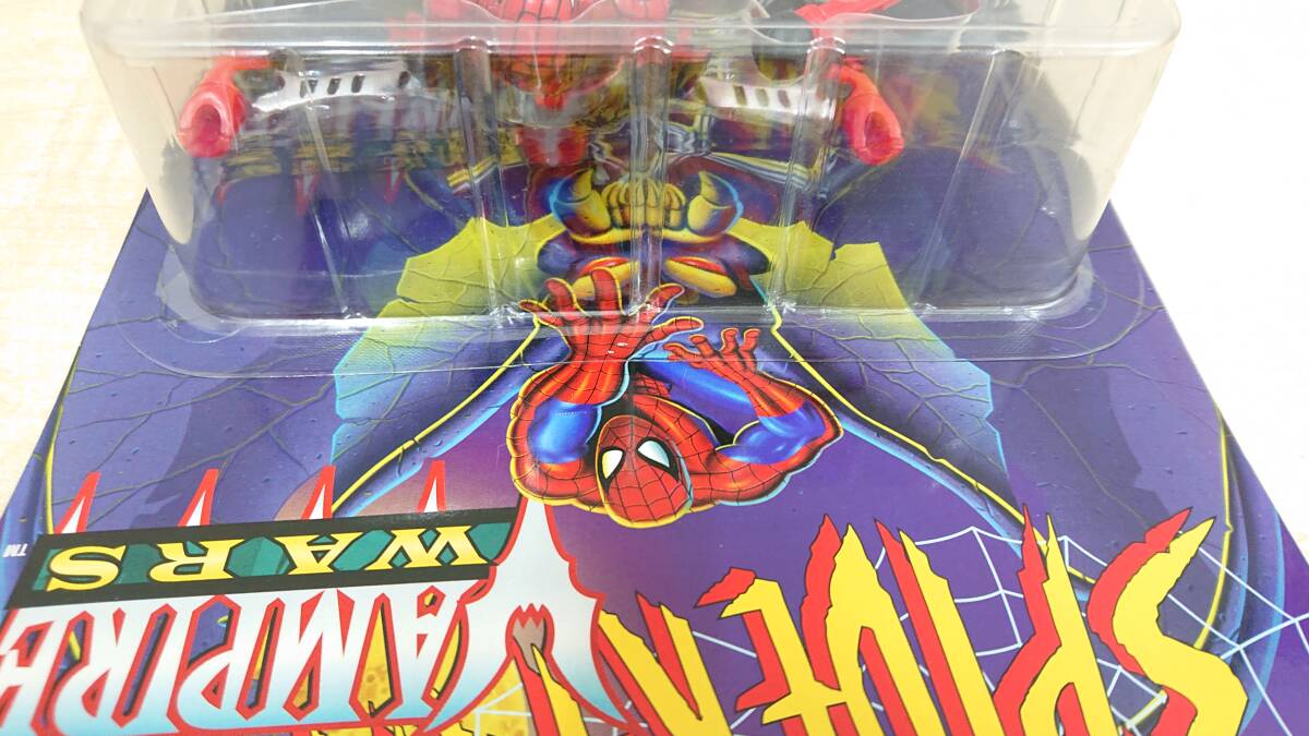 [ нераспечатанный товар * коробка повреждение есть ]: игрушка biz Человек-паук воздушный attack рюкзак Vampire Wars Spider-Man ToyBiz(20240418)