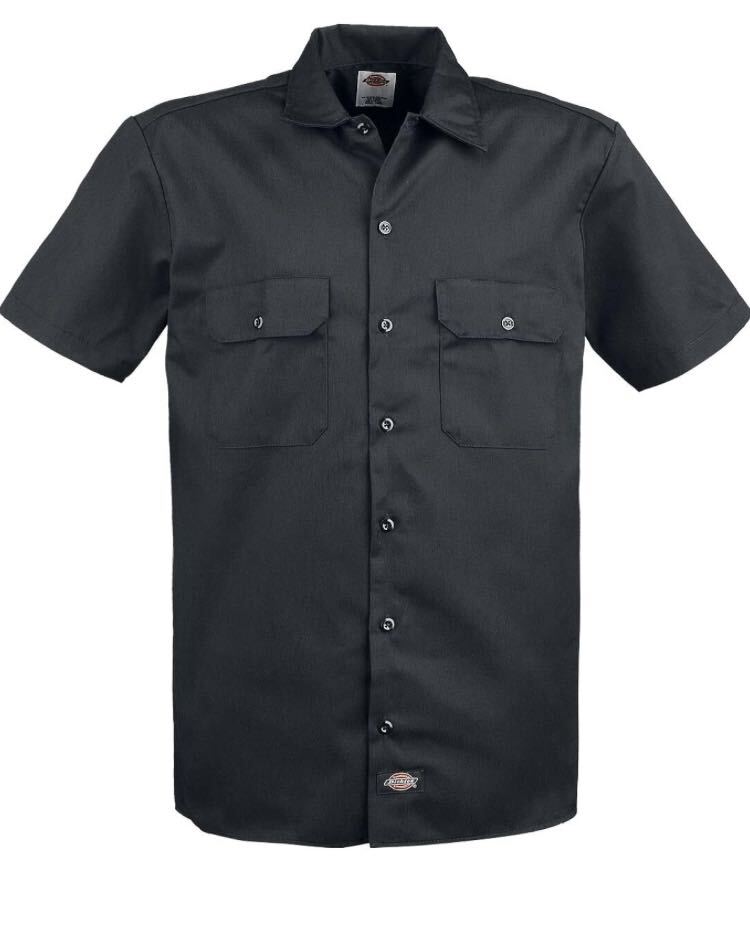 未使用品 Dickies ディッキーズ 1574 ワークシャツ 半袖 ブラック XL_画像1