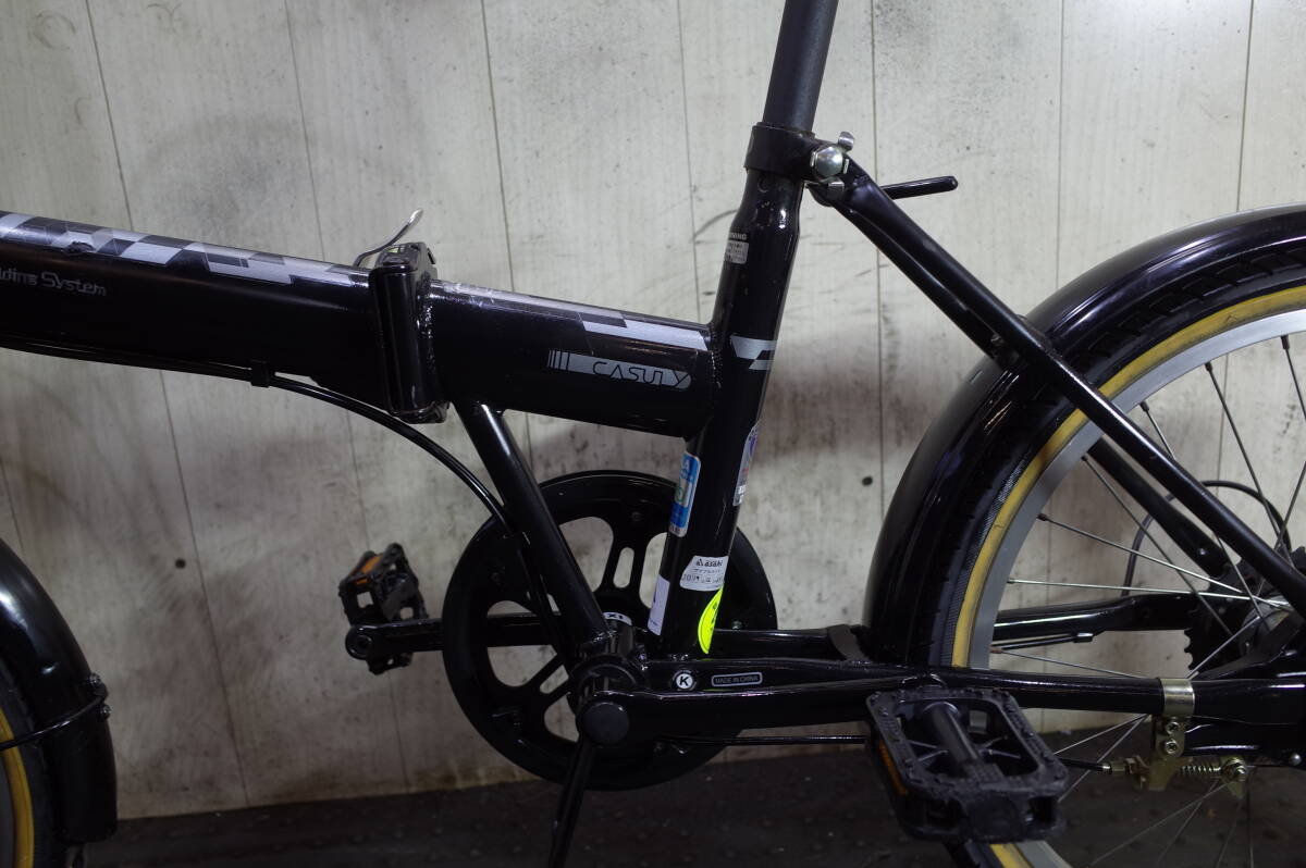 人気美品！あさひ製 CASULYカジュリー 20インチ シマノ6速 AUTO LED 折り畳み自転車の画像5