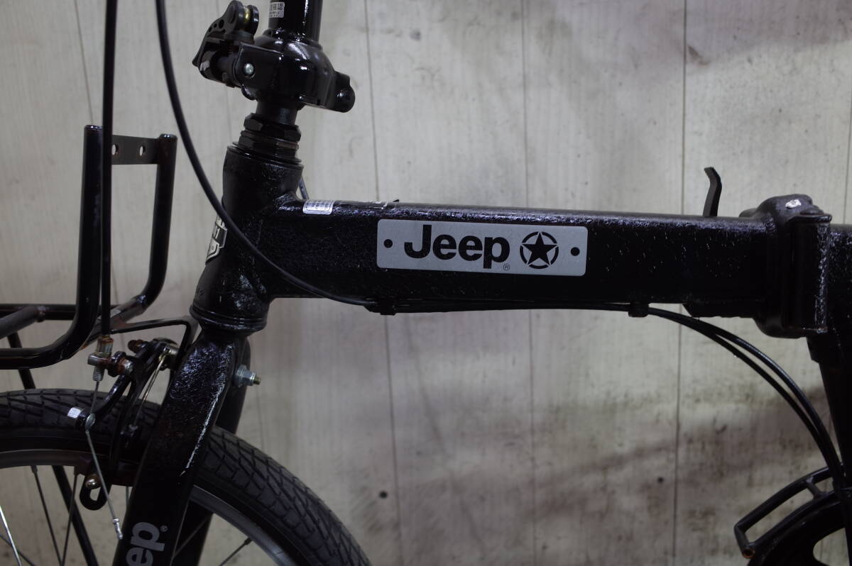 人気美品！JEEP 20インチ シマノ6速 BAA 折り畳み自転車 BLACKの画像7
