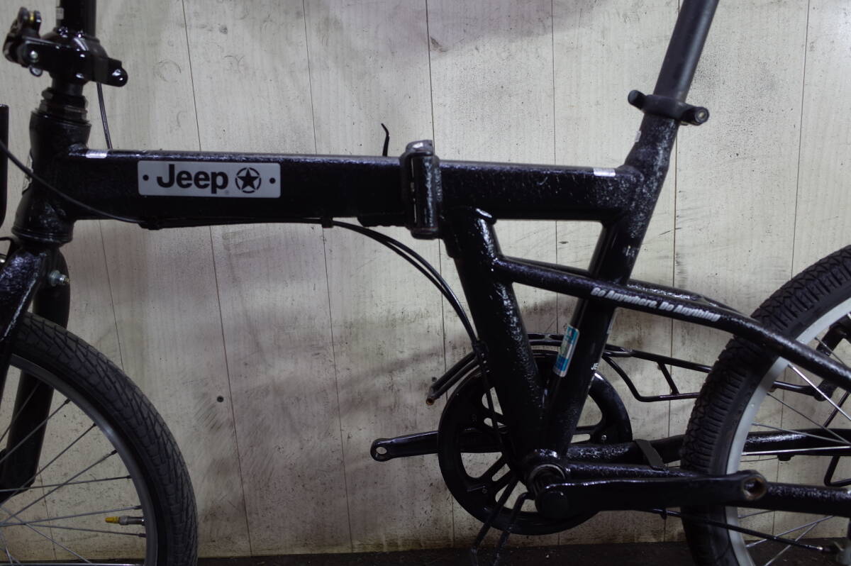 人気美品！JEEP 20インチ シマノ6速 BAA 折り畳み自転車 BLACKの画像6