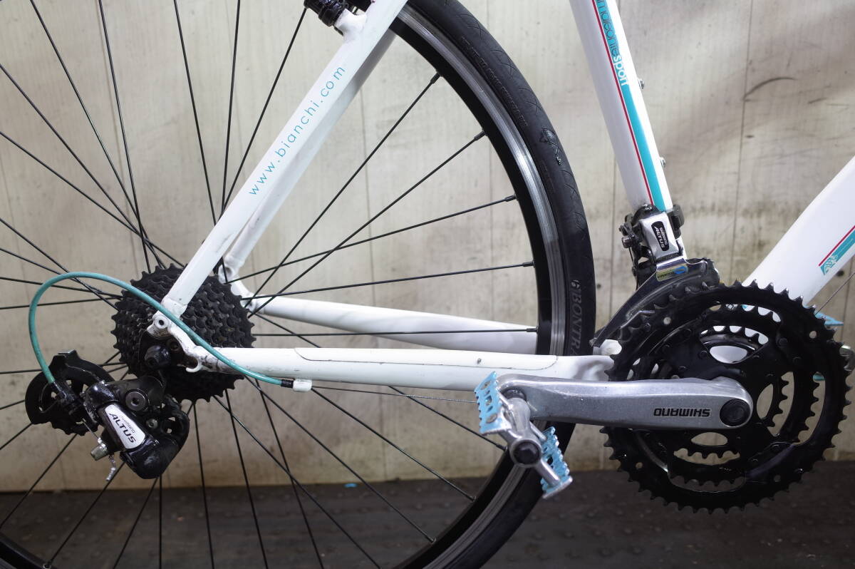 人気良品！ビアンキBianchi csport1 700C アルミ 24速 510mm クロスバイク_画像9