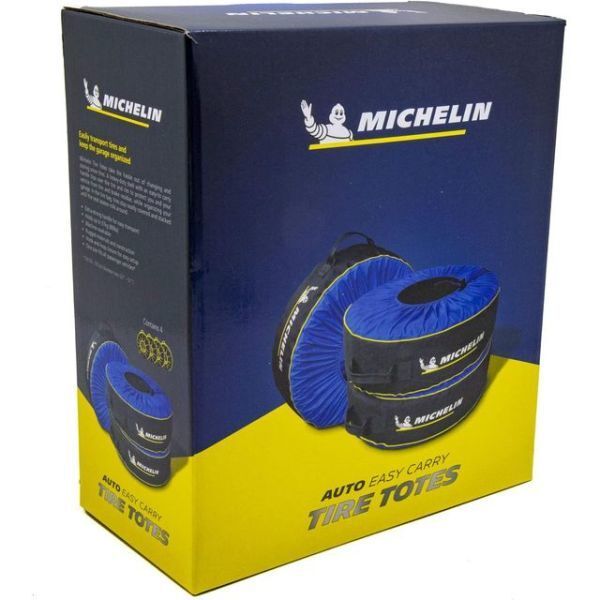 新品★MICHELINミシュラン★タイヤバッグ/タイヤカバー/タイヤトート 4枚セット★持ち運びに便利なキャリーハンドル付き！タイヤ交換_画像2