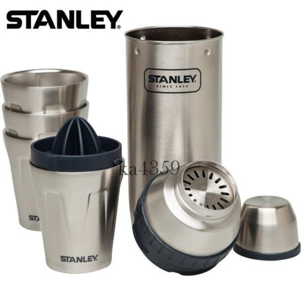 新品 旧ロゴ STANLEY スタンレー 結露しない真空ステンレスタンブラー４点 ＋ カクテル シェーカーセット ★ 絞り器/マグ/アウトドアの画像5