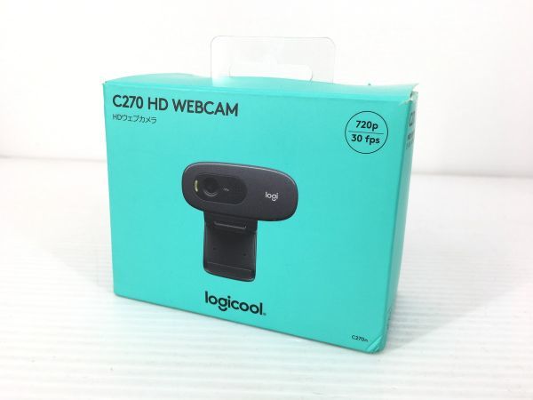 ロジクール C270 HD720P Webカメラ USB接続 Logicool Windows10/11 macOS対応 元箱付 映像・マイク動作保証【中古】【送料無料】_画像2