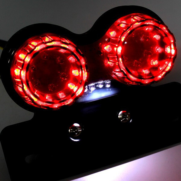 1 jpy ~ bike 2 light round LED twin tail lamp light turn signal tail number light all-purpose stay attaching . american 