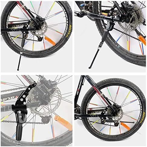 【残りわずか】 黒 自転車 サイドスタンド 自転 キックスタンド 片足スタンド 長さ調整 取り付け簡単 軽量 汎用 ロードバイク の画像7