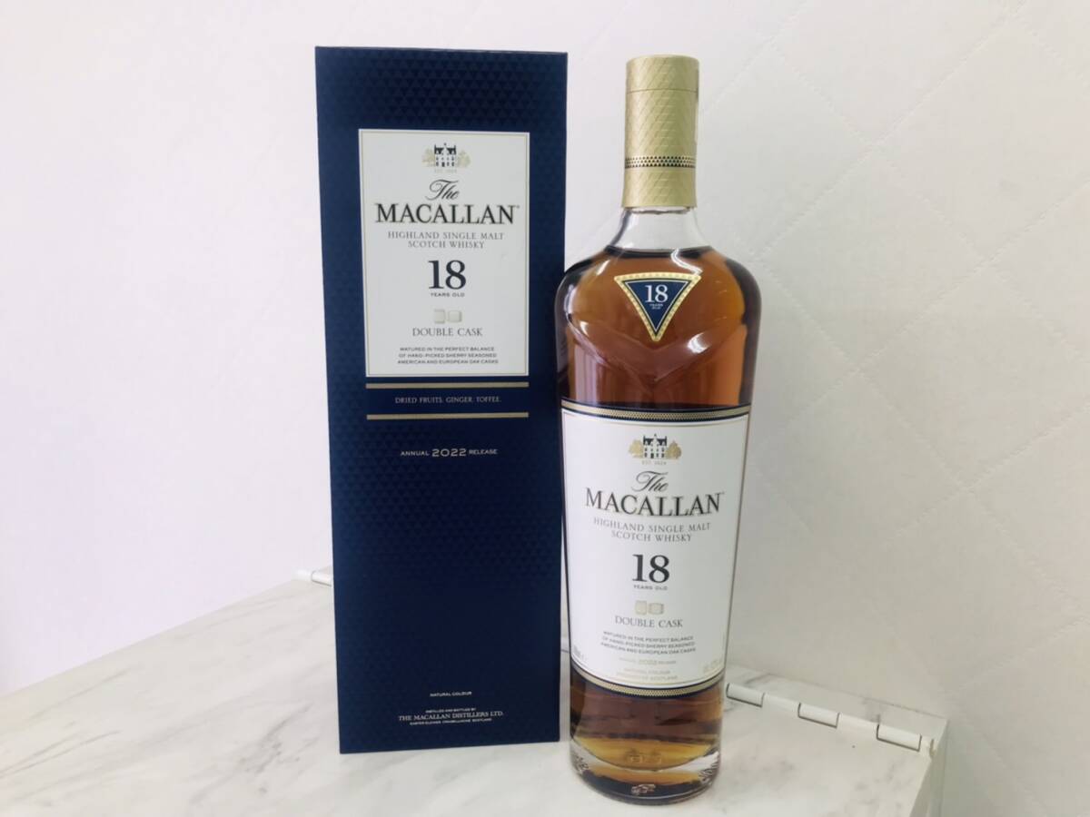 G5045 The MACALLAN ザ・マッカラン 18年 2022 ダブルカスク ウイスキー 700ml 43%の画像1