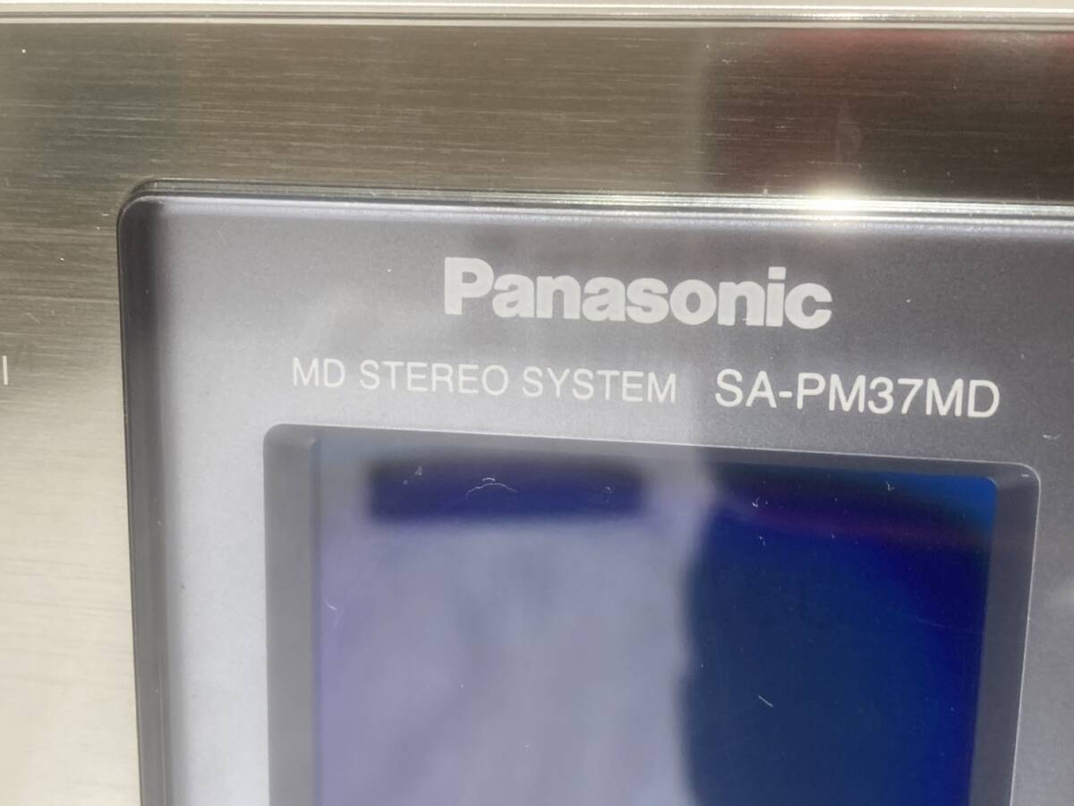 A1497 Panasonic パナソニック SA-PM37MD SB-PM37 MDステレオシステム MDコンポ 通電確認済み_画像2