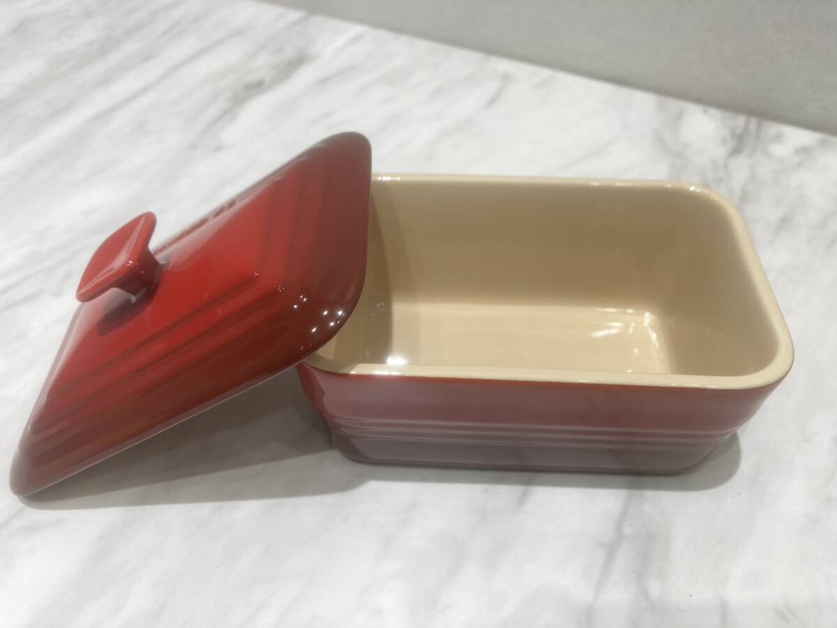 A3/12⑧ LE CREUSET Ramekin Rectangular ルクルーゼ ラムカン レクタンギュラー 蓋付 910153-00の画像2