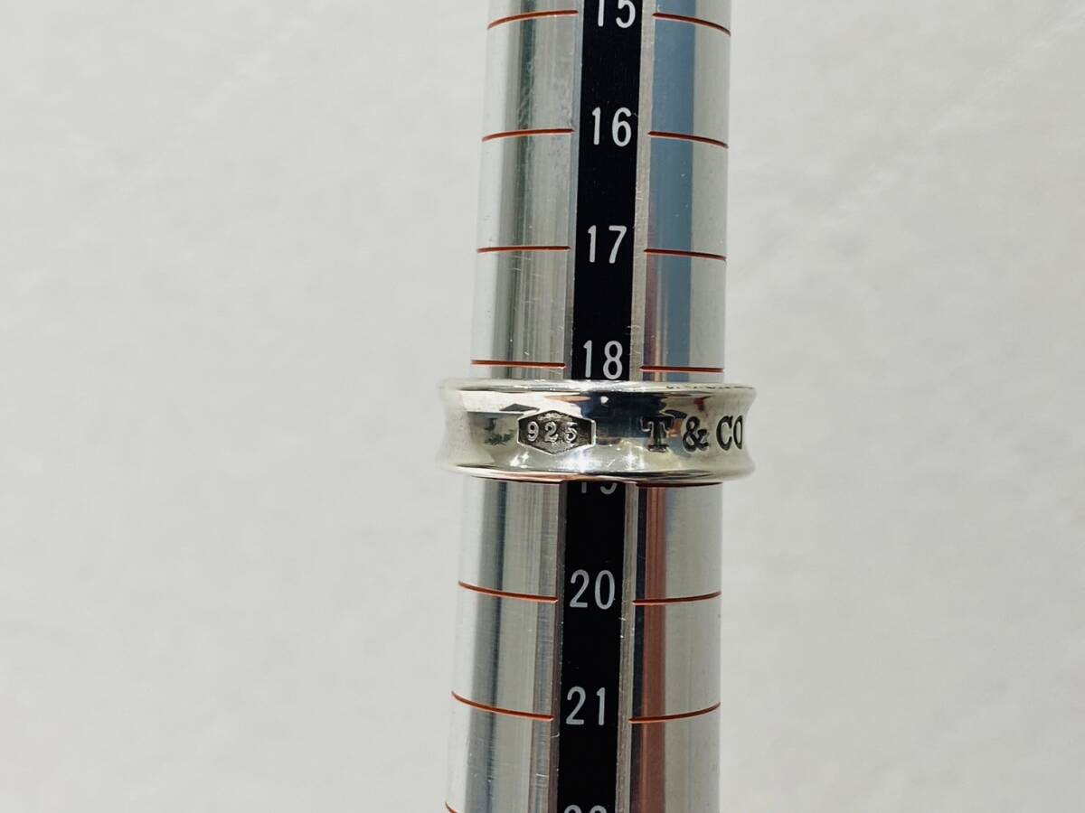 A1903 TIFFANY&Co. 銀製 ナロー リング 約18.5号 8.1g ティファニー 指輪 1837 SV925 刻印あり シルバーの画像6