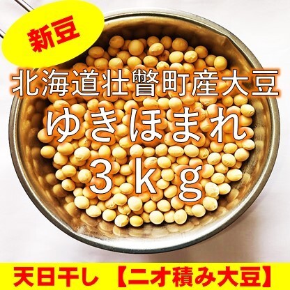 【新豆】令和5年産 北海道壮瞥町産大豆3㎏_画像1