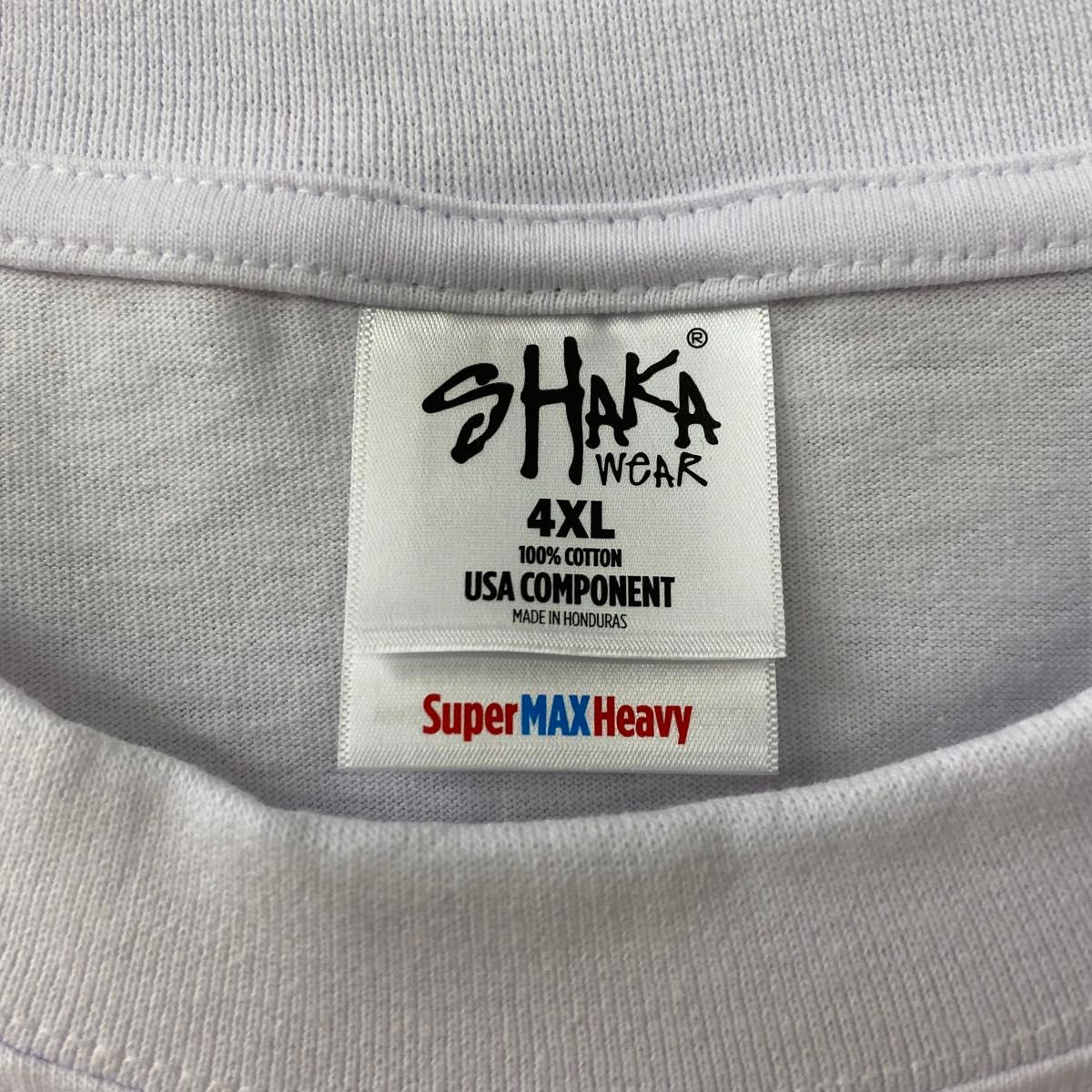 新品未使用 シャカウェア 7.5oz マックスヘビーウエイト 無地 半袖Tシャツ 白 4XLサイズ SHAKAWEAR
