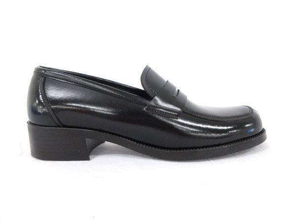  postage 300 jpy ( tax included )#jt117# lady's Hal ta coin Loafer black 24.0cm 6490 jpy corresponding [sin ok ]