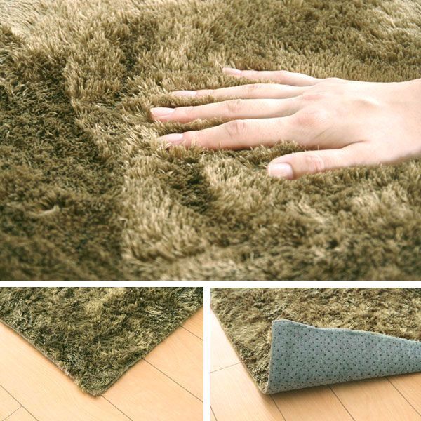  postage 300 jpy ( tax included )#yo007#ikehiko... shaggy style rug [laruju] beige approximately 130×185 2 sheets set [sin ok ]