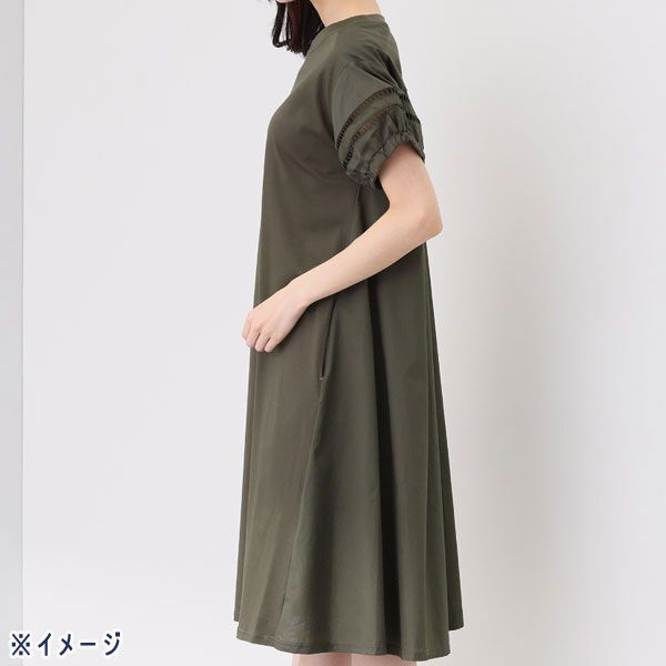  стоимость доставки 300 иен ( включая налог )#om413# стиль *la vi - необычность материалы Mix длинный Flare One-piece 13 номер 11000 иен соответствует [sin ok ]