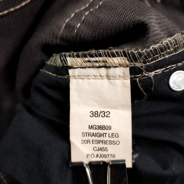 D98 Calvin Klein Jeans カルバンクライン ジーンズ パンツ 38×32 ブラウン ストレート ジッパーフライ コーデュロイ カジュアル_画像8