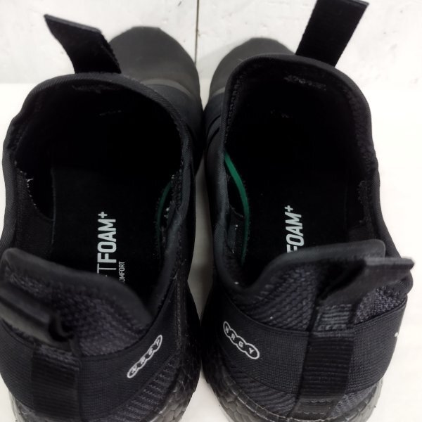 Z1104 PUMA Puma спортивные туфли 24.5cm все черный MEGA NRGY X Cross ремешок Logo бег ходьба спорт обувь 