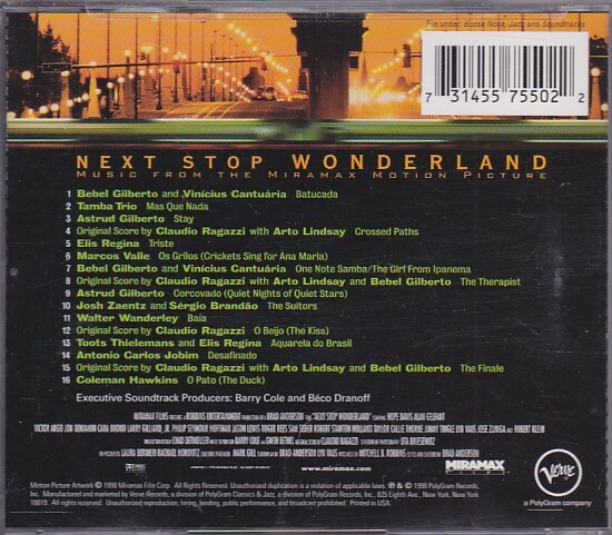 ★CD Next Stop Wonderland ワンダーランド駅で オリジナルサウンドトラック.サントラ.OST_画像2