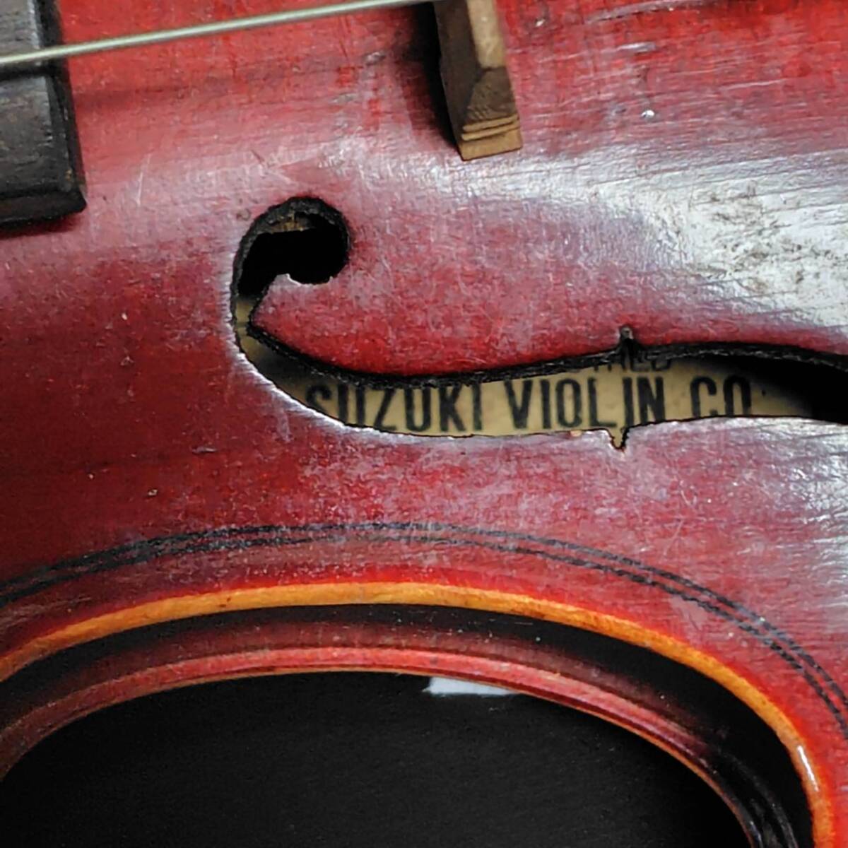 弦楽器 バイオリン SUZUKI 1/10 No.102 1965 鈴木楽器製作所 スズキ 昭和40年製作 ハードケース付 管理番号YH-169_画像7