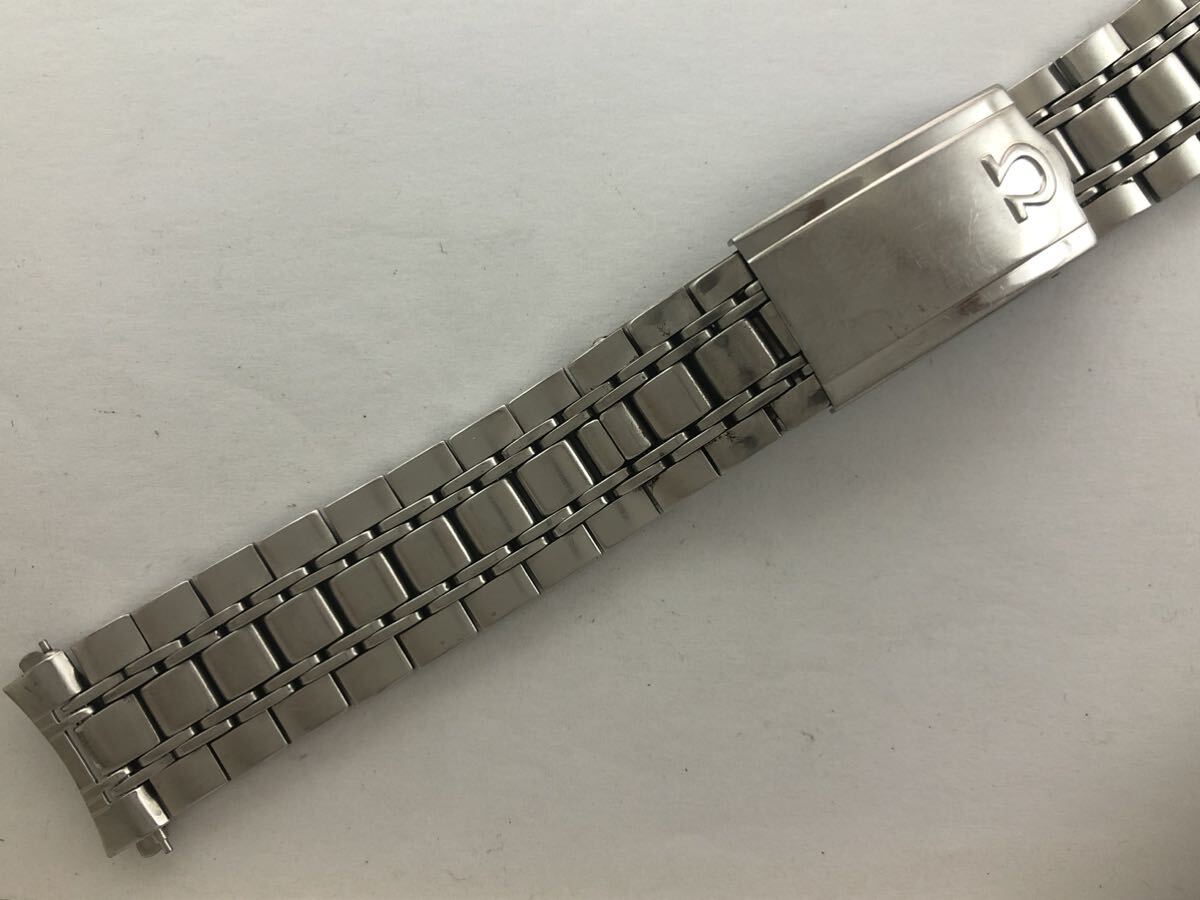 OMEGA stainless ブレスレット bracelet steel ベルト ステンレスベルト オメガ BRACELET 18ミリ 腕時計用 メンズ FF041 弓カン 1円〜の画像2